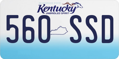 KY license plate 560SSD