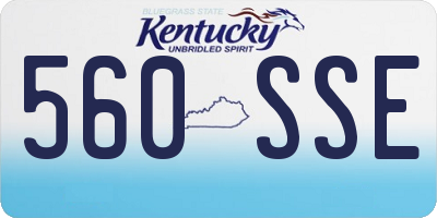 KY license plate 560SSE