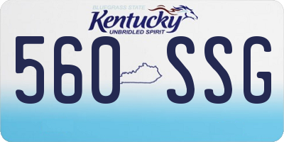 KY license plate 560SSG
