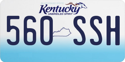 KY license plate 560SSH