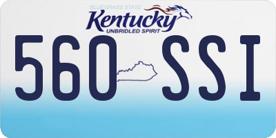KY license plate 560SSI