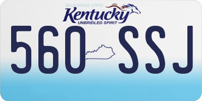KY license plate 560SSJ