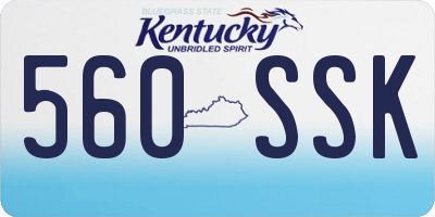 KY license plate 560SSK