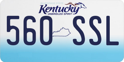 KY license plate 560SSL