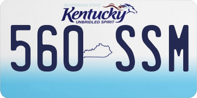KY license plate 560SSM