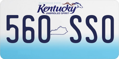 KY license plate 560SSO