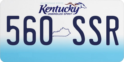 KY license plate 560SSR