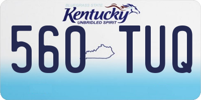 KY license plate 560TUQ