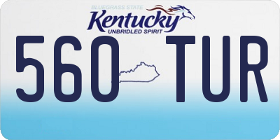 KY license plate 560TUR