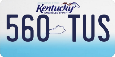 KY license plate 560TUS