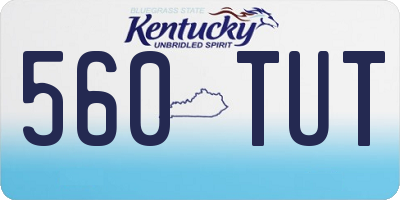 KY license plate 560TUT