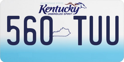 KY license plate 560TUU