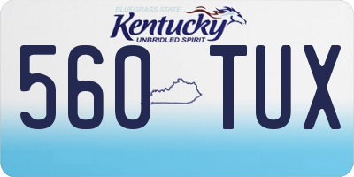 KY license plate 560TUX