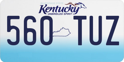 KY license plate 560TUZ