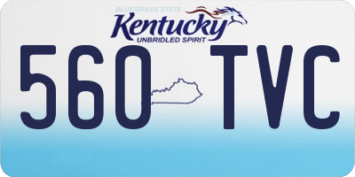 KY license plate 560TVC