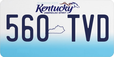 KY license plate 560TVD