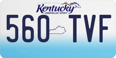 KY license plate 560TVF
