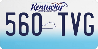 KY license plate 560TVG
