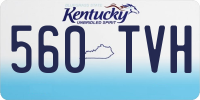 KY license plate 560TVH