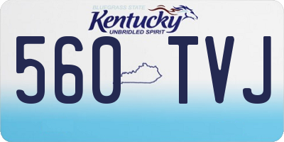 KY license plate 560TVJ