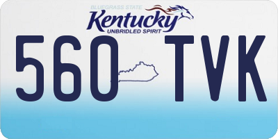 KY license plate 560TVK