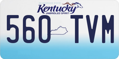 KY license plate 560TVM