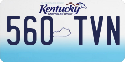 KY license plate 560TVN