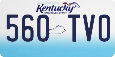 KY license plate 560TVO