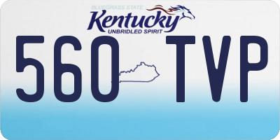 KY license plate 560TVP