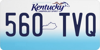 KY license plate 560TVQ