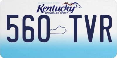 KY license plate 560TVR