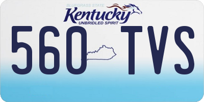 KY license plate 560TVS