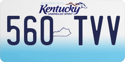 KY license plate 560TVV