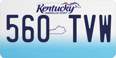 KY license plate 560TVW