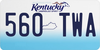 KY license plate 560TWA