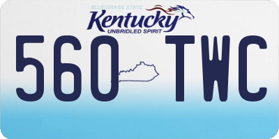 KY license plate 560TWC