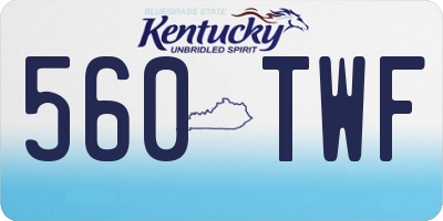 KY license plate 560TWF