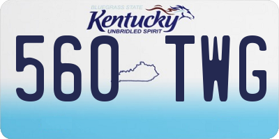 KY license plate 560TWG