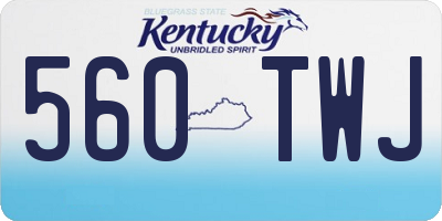 KY license plate 560TWJ