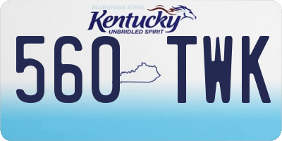 KY license plate 560TWK