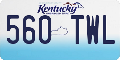 KY license plate 560TWL