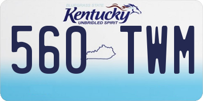KY license plate 560TWM