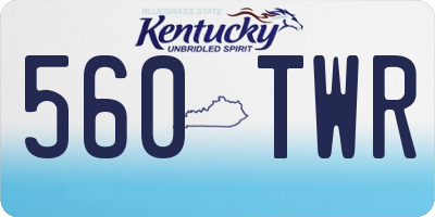 KY license plate 560TWR