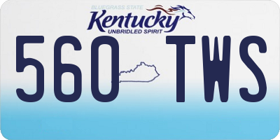 KY license plate 560TWS