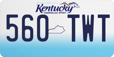 KY license plate 560TWT