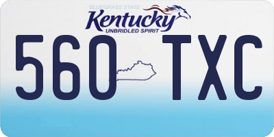 KY license plate 560TXC