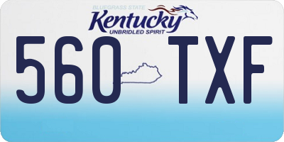 KY license plate 560TXF