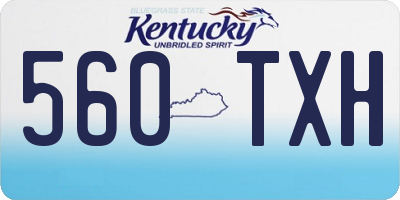 KY license plate 560TXH