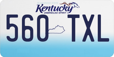 KY license plate 560TXL