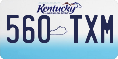 KY license plate 560TXM